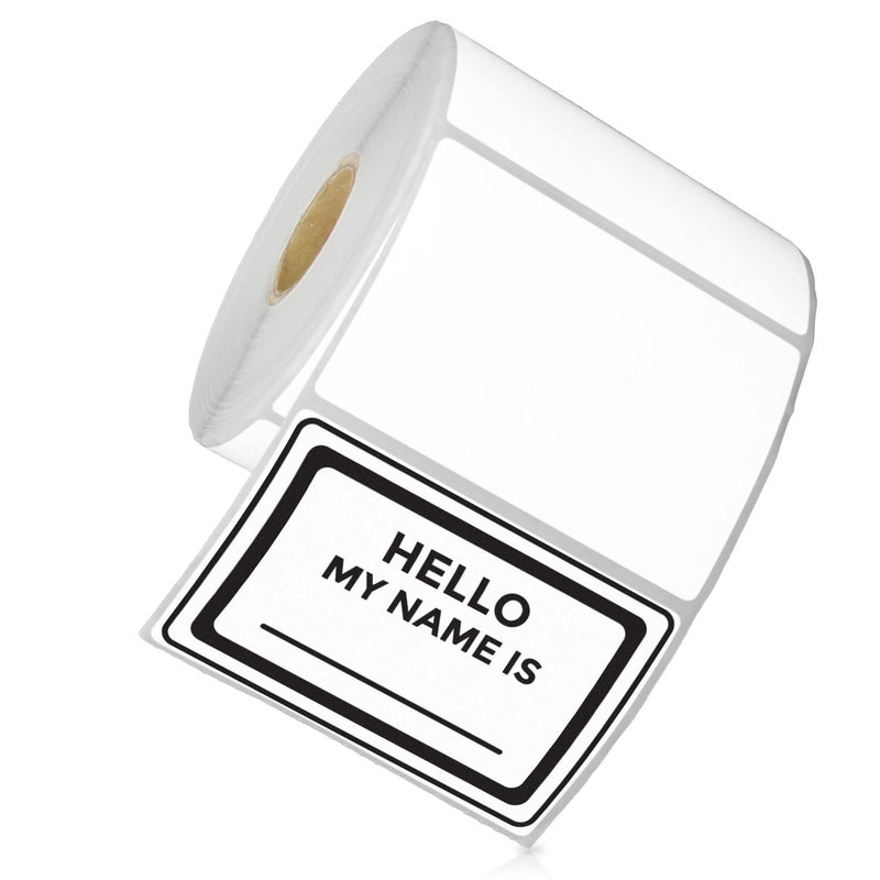 OfficeSmartLabels â€“ 3" x 2" Removable Direct Thermal Labels - Compatible with Rollo & Zebra Desktop Printers and More â€“ 1â€ Core; Perforated, Water & Oil Resistant (4 Rolls, 3000 Labels) - Image 1